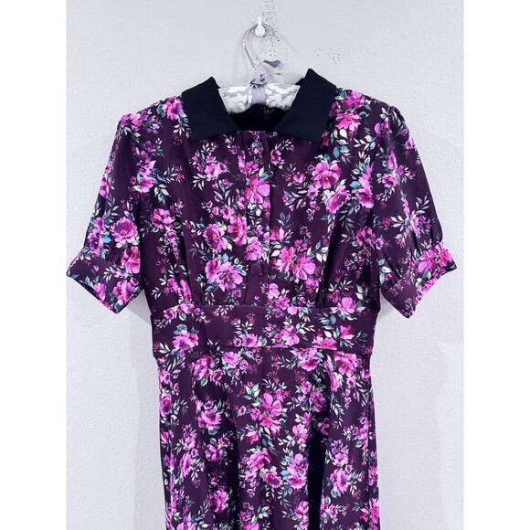 Alexia Admor Retro Floral Dress Size 8 Trad Wife Vintage Inspired Fit And Flare - Picture 3 of 5
